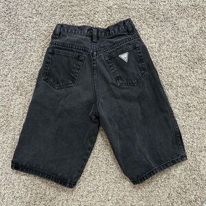 Guess Charcoal Denim Shorts Carpenter Cotton Authentic Sportswear Size 10 Boys